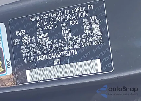 2023 Kia Seltos S из США, поврежденный, VIN KNDEUCAA5P7350776